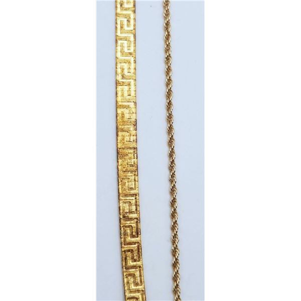 2-STERLING GOLD TONED FASJION BRACELETS:
