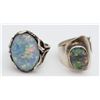 Image 1 : 2-STERLING MODERNIST RINGS WITH MULTI TONED