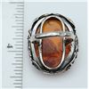 Image 3 : VINTAGE STERLING BALTIC AMBER RING UNIQUE