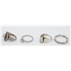 Image 2 : 4-STERLING FASHION BLING RINGS-SOME W/ CZ