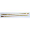 Image 2 : 2-ITALY STERLING GOLD TONED BRACELETS/CHAINS