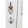 Image 1 : 2-STERLING PENDANTS WITH BONUS CHAIN!