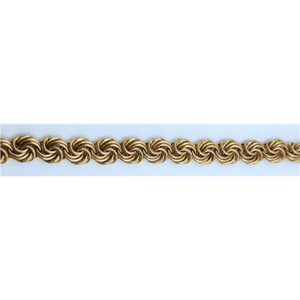 UNIQUE ITALY STERLING GOLD TONED BRACELET WITH