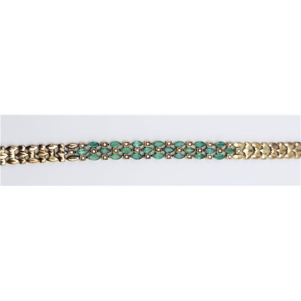 STAUER STERLING GOLD TONED WOVEN STYLE