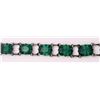 Image 1 : VINTAGE STERLING EMRALD GREEN STONE PANEL