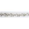 Image 1 : VINTAGE STERLING CUT OUT HORSE PANEL BRACELET