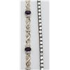 Image 1 : 2-STERLING GOLD TONED TENNIS BRACELETS WITH