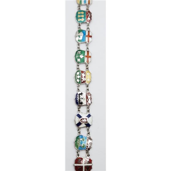 STERLING DOUBLE LINKED GERMANY ENAMEL DESIGN