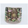 Image 1 : STERLING FASHION RING WITH SQUARE ABILONE