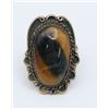 Image 1 : STERLING SPLIT SHANK TIGER EYE RING