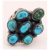 Image 1 : SOUTHWESTERN SPLIT SHANK RING WITH TURQUOISE