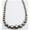 Image 1 : 23 INCH MULTI SIZE STERLING BALL BEADED NECKLACE