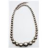 Image 2 : 23 INCH MULTI SIZE STERLING BALL BEADED NECKLACE