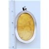 Image 3 : AK STERLING LARGE YELLOW AMBER OVAL PENDANT