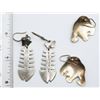 Image 2 : 2-PAIRS OF UNIQUE STERLING PIERCED DANGLY