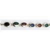 Image 1 : MEXICO STERLING PANEL BRACELET WITH STONE