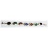 Image 2 : MEXICO STERLING PANEL BRACELET WITH STONE