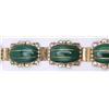 Image 1 : MEXICO STERLING PANEL JADE BRACELET