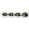 Image 2 : MEXICO STERLING PANEL JADE BRACELET