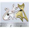 Image 2 : TA-109 MEXICO STERLING SIAMESE CAT BROOCH