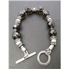 Image 1 : 7 INCH MODERN STERLING BEADED BRACELET WITH
