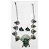 Image 2 : VINTAGE STERLING AZTEC NECKLACE / EARRINGS