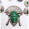 Image 3 : VINTAGE STERLING AZTEC NECKLACE / EARRINGS