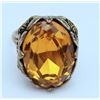 Image 1 : YELOOW CITRINE STERLING RING - SIZE 6