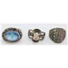 Image 1 : (3) MARCASITE / STERLING RINGS