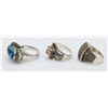 Image 2 : (3) MARCASITE / STERLING RINGS
