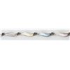 Image 1 : PRETTY 7" STERLING BRACELET with INLAY STONES