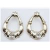 Image 1 : STERLING EARRINGS with CLEAR STONE