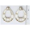 Image 2 : STERLING EARRINGS with CLEAR STONE