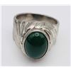 Image 1 : GREEN JADE MENS RING SIZE 11