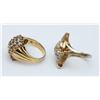 Image 2 : (2) GOLD TONED STERLING COCKTAIL RINGS