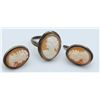 Image 1 : VINTAGE CAMEO STERLING SET - RING / EARRINGS