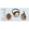 Image 2 : VINTAGE CAMEO STERLING SET - RING / EARRINGS