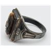 Image 2 : STERLING/10k CENTURION RING with TIGER STONE