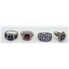 Image 1 : (4) FASHION RINGS with STONES - ALL 925