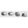Image 2 : (4) FASHION RINGS with STONES - ALL 925