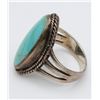 Image 2 : SOUTHWEST STERLING RING with OBLONG STONE