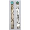Image 1 : (2) STERLING BOOKMARKS with TOURQUISE