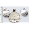 Image 2 : NATURAL BLUE STONE STERLING SET