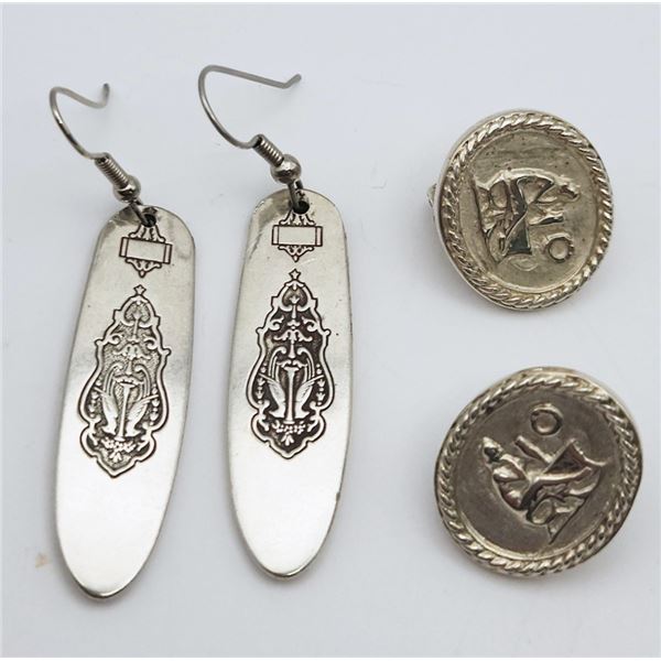 (2) STERLING EARRING SETS - PIERCED