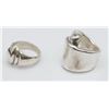Image 2 : (2) STERLING UNIQUE RINGS