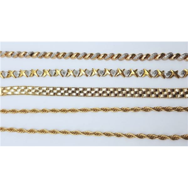 GOLD TONED STERLING JEWELRY LOT