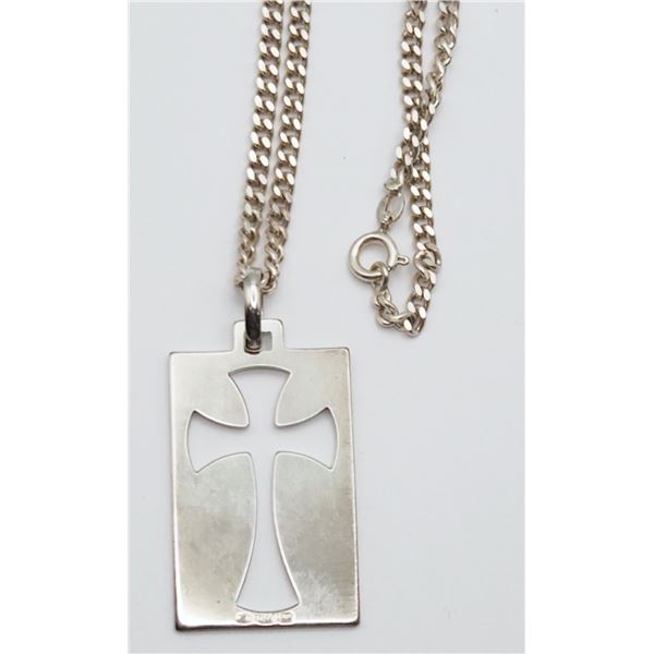 925 CROSS PENDANT with STERLING CHAIN
