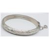 Image 1 : STERLING HINDGED BRACELET ETECHED DESIGN