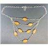 Image 1 : MULTI STRANDED STERLING NECKLACE WITH PEACH