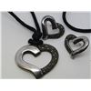 Image 1 : SET MARCASITE HEART NECKLACE / EARRINGS